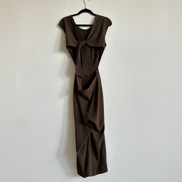 ZARA Khaki Green Cutout Jumpsuit XS - Picture 5 of 9